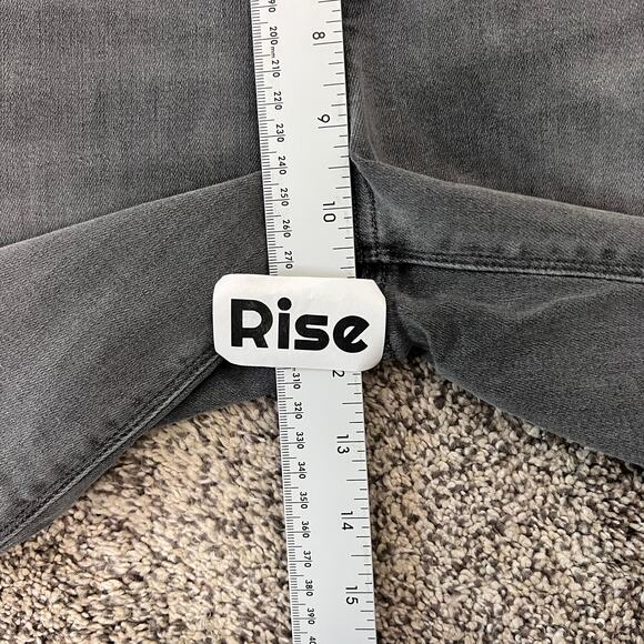 SPANX Women’s M Gray Distressed Raw Hem Pull-On Skinny Jeans Shaping Panel - Picture 10 of 12